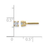 14k 1/4 carat Certified Lab Grown Diamond VS+ F+ Round Complete Four Prong Screwback Heavyweight Stud Earrings - Image 5