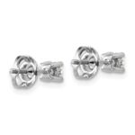 Platinum 1/3 carat Certified Lab Grown Diamond VS+ F+ Round Complete Four Prong Screwback Stud Earrings - Image 3