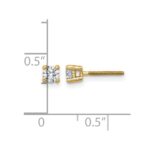 14k 1/3 carat Certified Lab Grown Diamond VS+ F+ Round Complete Four Prong Screwback Heavyweight Stud Earrings - Image 5