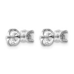 14k White Gold 1/2 carat Lab Grown Diamond VS/SI+ G+ Round Complete Four Prong Screwback Heavyweight Stud Earrings - Image 4