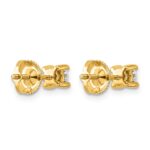 14k 1/2 carat Lab Grown Diamond VS/SI+ G+ Round Complete Four Prong Screwback Heavyweight Stud Earrings - Image 4