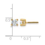 14k 5/8 carat Certified Lab Grown Diamond VS+ F+ Round Complete Four Prong Screwback Heavyweight Stud Earrings - Image 5