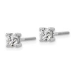 18k White Gold 3/4 carat Certified Lab Grown Diamond VS+ F+ Round Complete Four Prong Screwback Stud Earrings - Image 2