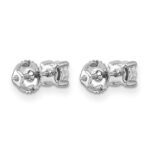 Platinum 3/4 carat Certified Lab Grown Diamond VS+ F+ Round Complete Four Prong Screwback Stud Earrings - Image 3