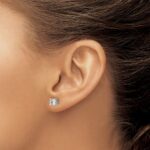 14k White Gold 3/4 carat Lab Grown Diamond VS+ F+ Round Complete Four Prong Screwback Heavyweight Stud Earrings - Image 3