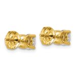 18k 1 carat Certified Lab Grown Diamond VS+ F+ Round Complete Four Prong Screwback Stud Earrings - Image 3