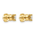 14k 1 carat Certified Lab Grown Diamond VS/SI+ G+ Round Complete Four Prong Screwback Heavyweight Stud Earrings - Image 4