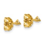 14k 1/10 carat Lab Grown Diamond VS/SI+ G+ Round Complete Three Prong Stud Earrings - Image 5