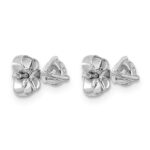 Platinum 1/2 carat Certified Lab Grown Diamond VS+ F+ Round Complete Three Prong Stud Earrings - Image 3