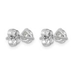14k White Gold 1 carat Certified Lab Grown Diamond VS/SI+ G+ Round Complete Three Prong Stud Earrings - Image 4