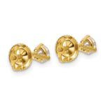 18k 1/2 carat Lab Grown Diamond VS+ F+ Round Complete Three Prong Screwback Stud Earrings - Image 3