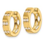 14k 1/3 carat Lab Grown Diamond VS/SI+ G+ Complete Fashion Hinged Hoop Earrings - Image 2