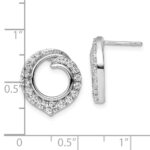 14k White Gold 1 carat Lab Grown Diamond VS/SI+ G+ Circle Post Earrings - Image 4