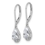 True Origin 14K White Gold 1 3/4 carat Lab Grown Diamond VS+ F+ Complete Leverback Earrings - Image 2