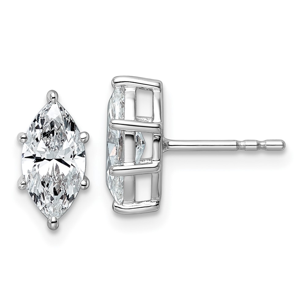 EM12318-150-WAA.jpg 14kw 1 1/2 ctw Lab Grown Diamond VS+ F+ Marquise 6 Prong Earring - Image 1