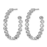 14kw 2 5/8ct Lab Grown Dia VS+ F+ Post East/West Pear Hoop Earrings - Image 2