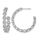 14kw 2 7/8ct Lab Grown Dia VS+ F+ Post Round Hoop Earrings