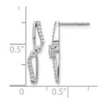 14k White Gold 1/4 carat Lab Grown Diamond VS/SI+ G+ Complete Fashion Post Earrings - Image 2