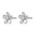 14k White Gold Diamond Earrings - Image 2