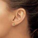 14k Diamond Initial A Post Earrings - Image 3