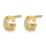 14k Diamond Initial G Post Earrings - Image 2