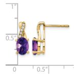10k Amethyst and Diamond Earrings - Image 4