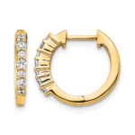 14k Diamond Hinged Hoop Earrings