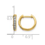10k Diamond Hinged Hoop Earrings - Image 4