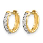 10k Diamond Hinged Hoop Earrings - Image 2
