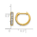 10k Diamond Hinged Hoop Earrings - Image 4