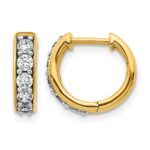 10k Diamond Hinged Hoop Earrings