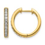 10k Diamond Hinged Hoop Earrings