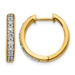 10k Diamond Hinged Hoop Earrings