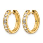 14k Diamond Hinged Hoop Earrings - Image 2