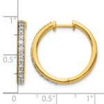 10k Diamond Hinged Hoop Earrings - Image 4