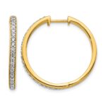 10k Diamond Hinged Hoop Earrings