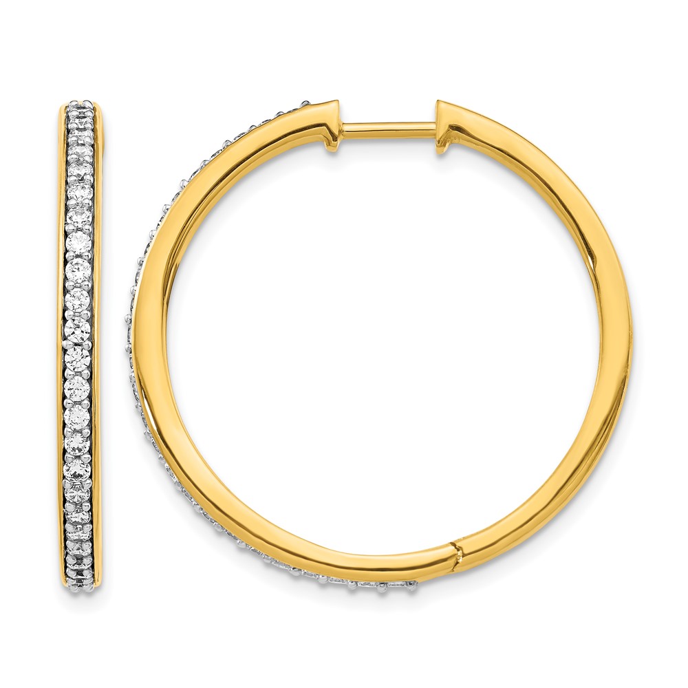 EM4267-075-YA.jpg 14k Diamond Hinged Hoop Earrings - Image 1