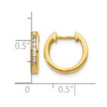14k Diamond Hinged Hoop Earrings - Image 4