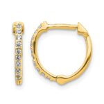10k Diamond Hinged Hoop Earrings