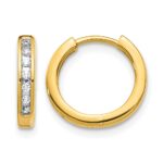 10k Diamond Hinged Hoop Earrings