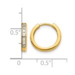 14k Diamond Hinged Hoop Earrings - Image 4