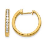 14k Diamond Hinged Hoop Earrings