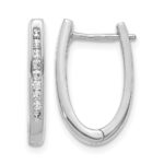 14k White Gold 1/4 carat Lab Grown Diamond VS/SI+ G+ Complete Hinged Hoop Earrings