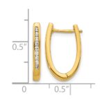 14k 1/4 carat Lab Grown Diamond VS/SI+ G+ Complete Hinged Hoop Earrings - Image 4