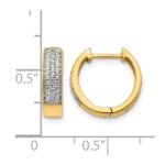 10k Diamond Hinged Hoop Earrings - Image 4