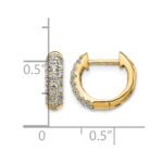 10k Diamond Hinged Hoop Earrings - Image 4