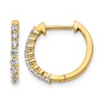 14k Diamond Hinged Hoop Earrings