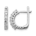 14k White Gold Fancy Hinged Diamond Earrings