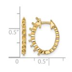 14k Diamond Hinged Hoop Earring Mountings - Image 3