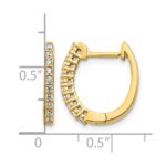 14k Diamond Hinged Hoop Earrings - Image 4